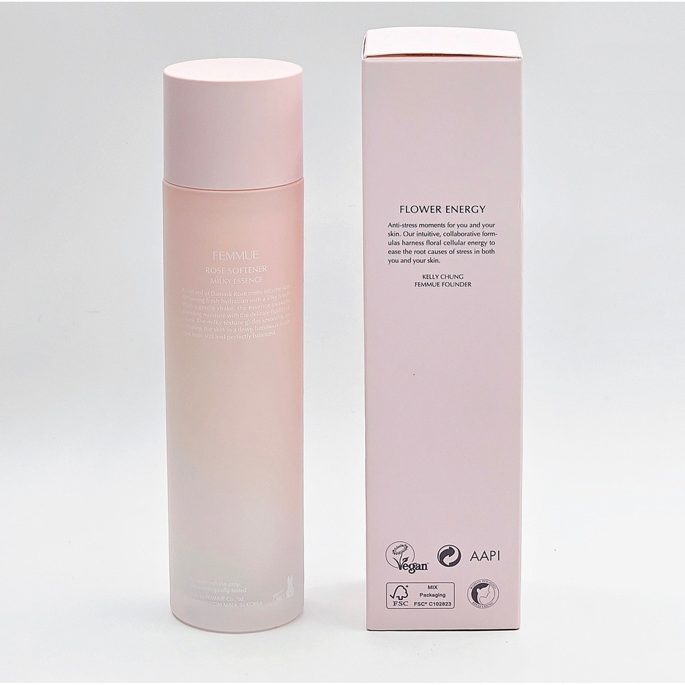 Femmue Rose Softener Milky Essence Hydrate Bloom 145ml 4.9oz - Picture 4 of 5